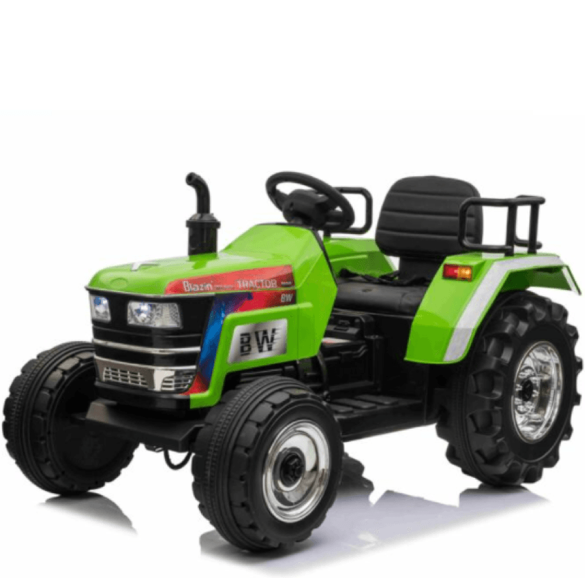Blazin Wheels 12V kindertractor groen
