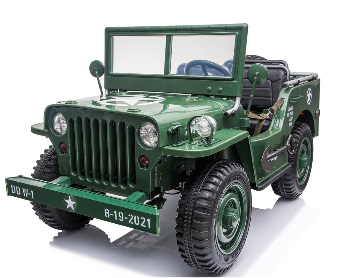 Willy’s Jeep Army 24 3 persoons kinderauto groen