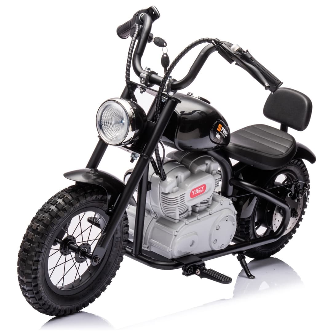 Chopper kindermotor 36 volt Zwart