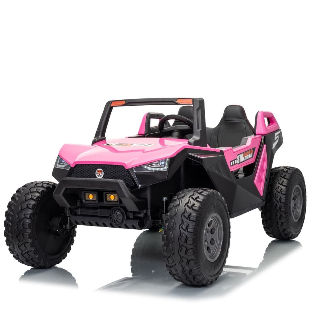 Buggy Clash 24V Highspeed 2-Persoons Kinderauto Roze