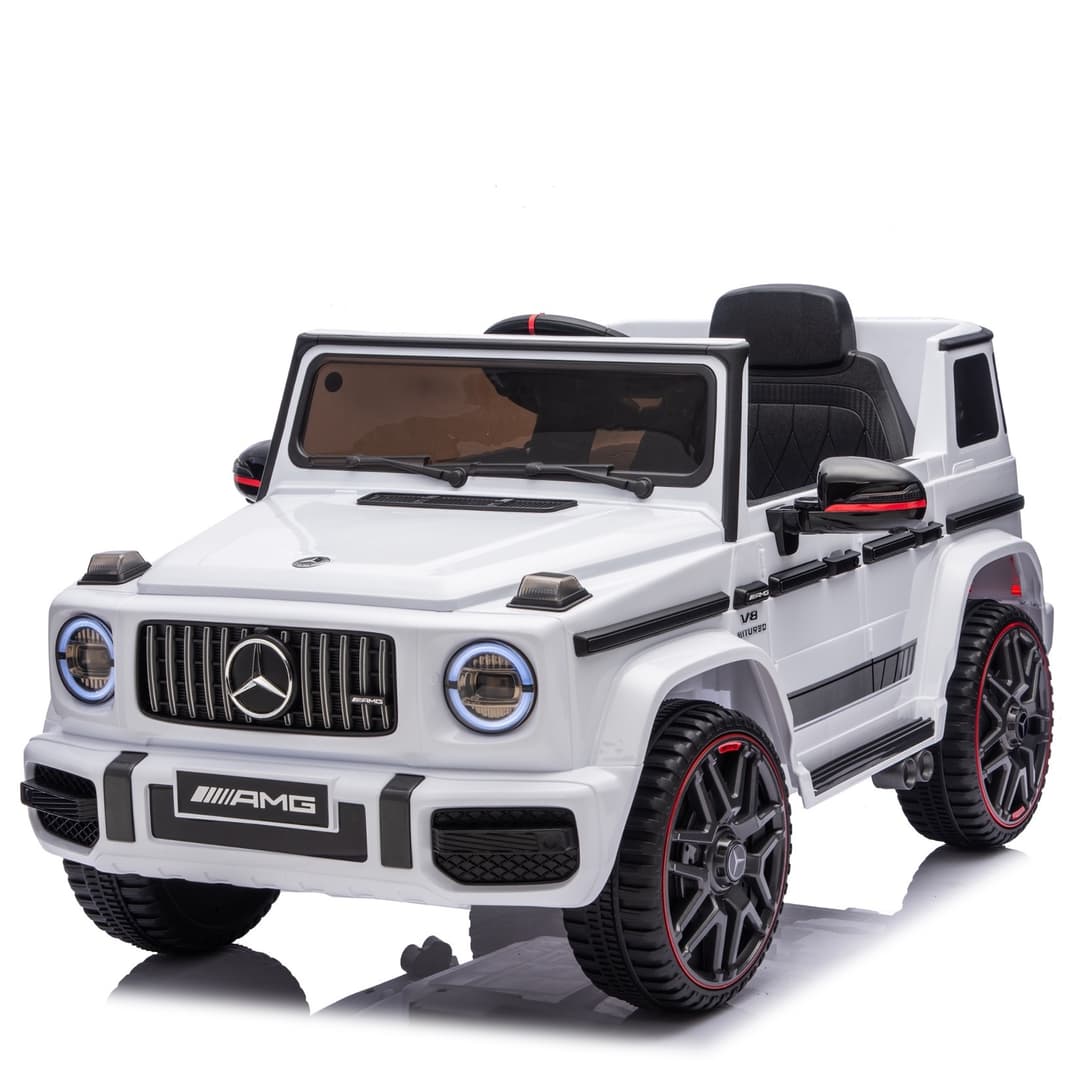 Mercedes G63 AMG Cabrio 12V Kinderauto Wit